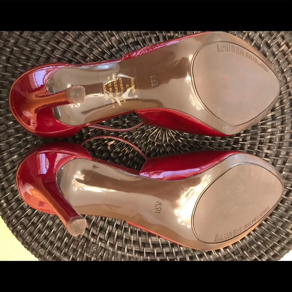 NEW RALPH LAUREN Sz8.5B Patent PUMPS - Picture 5 of 7